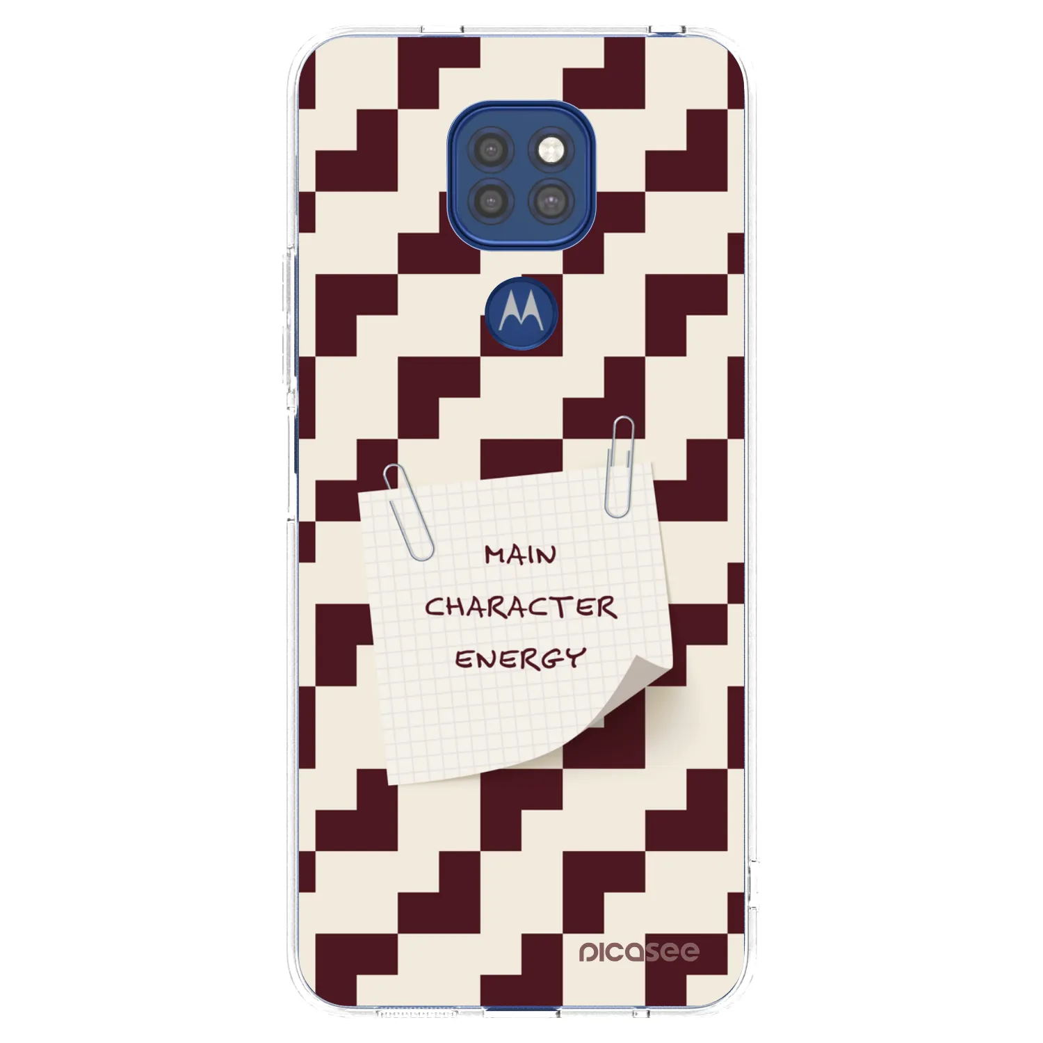Picasee silikonowe przeźroczyste etui na Motorola Moto G9 Play - Lead Role
