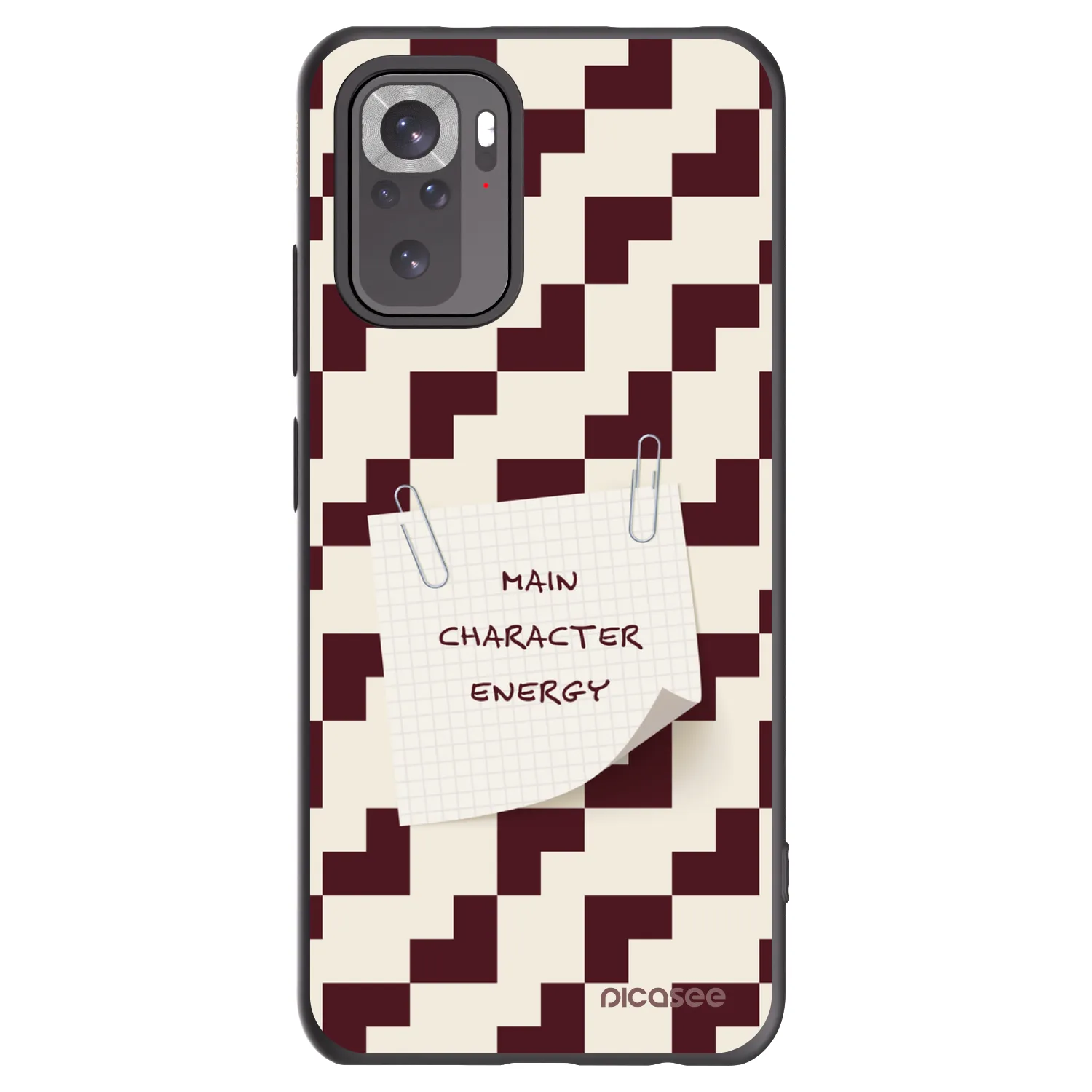 Picasee silikonowe czarne etui na Xiaomi Redmi Note 10S - Lead Role