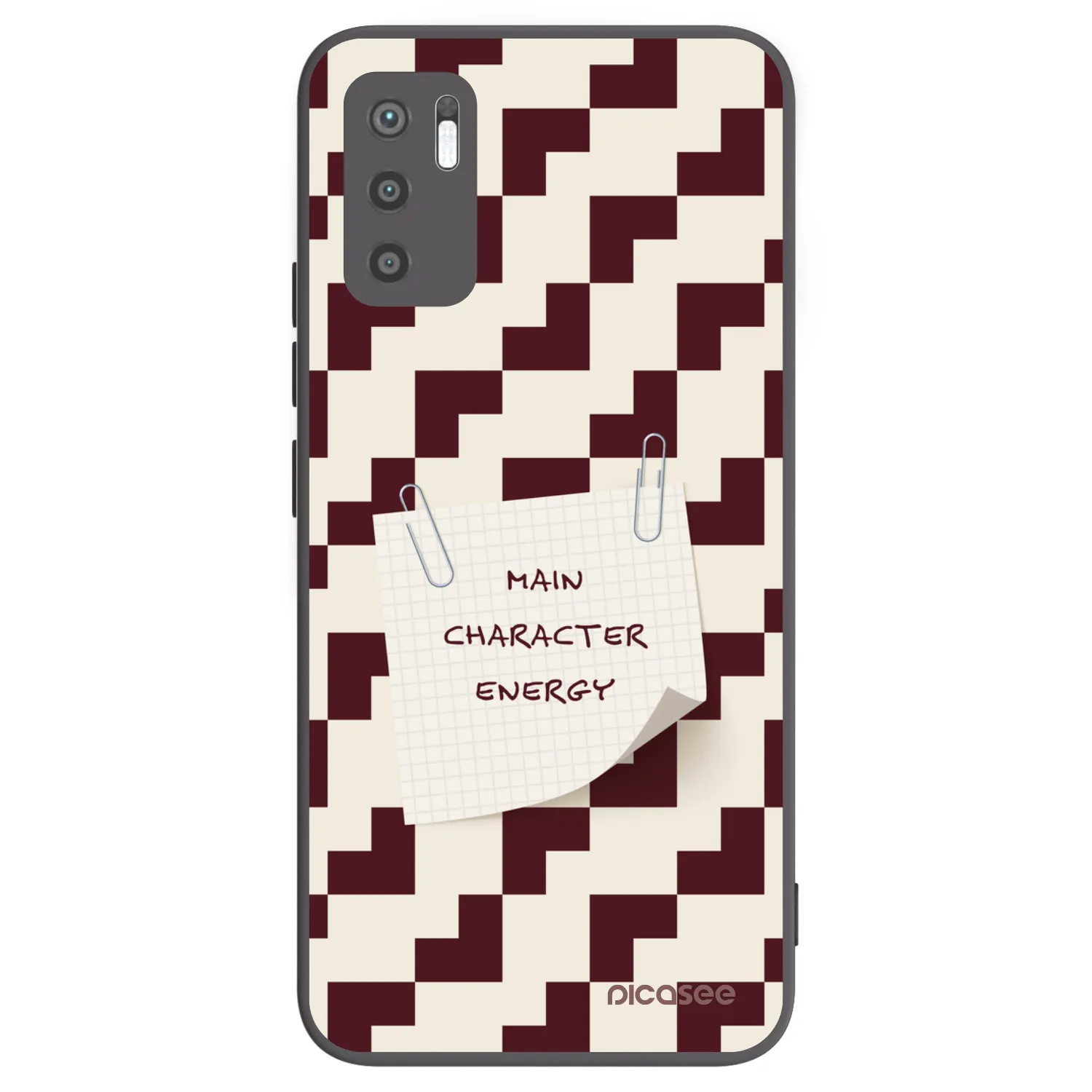 Picasee silikonowe czarne etui na Xiaomi Redmi Note 10 5G - Lead Role