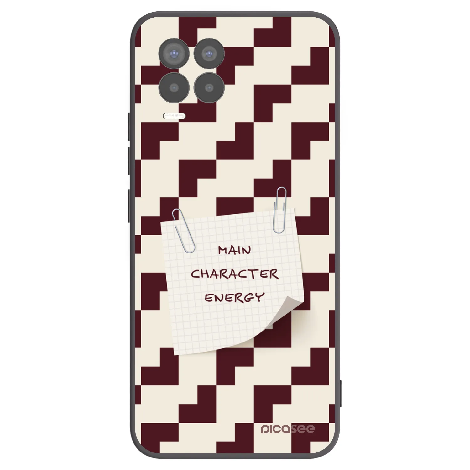 Picasee silikonowe czarne etui na Realme 8 4G - Lead Role