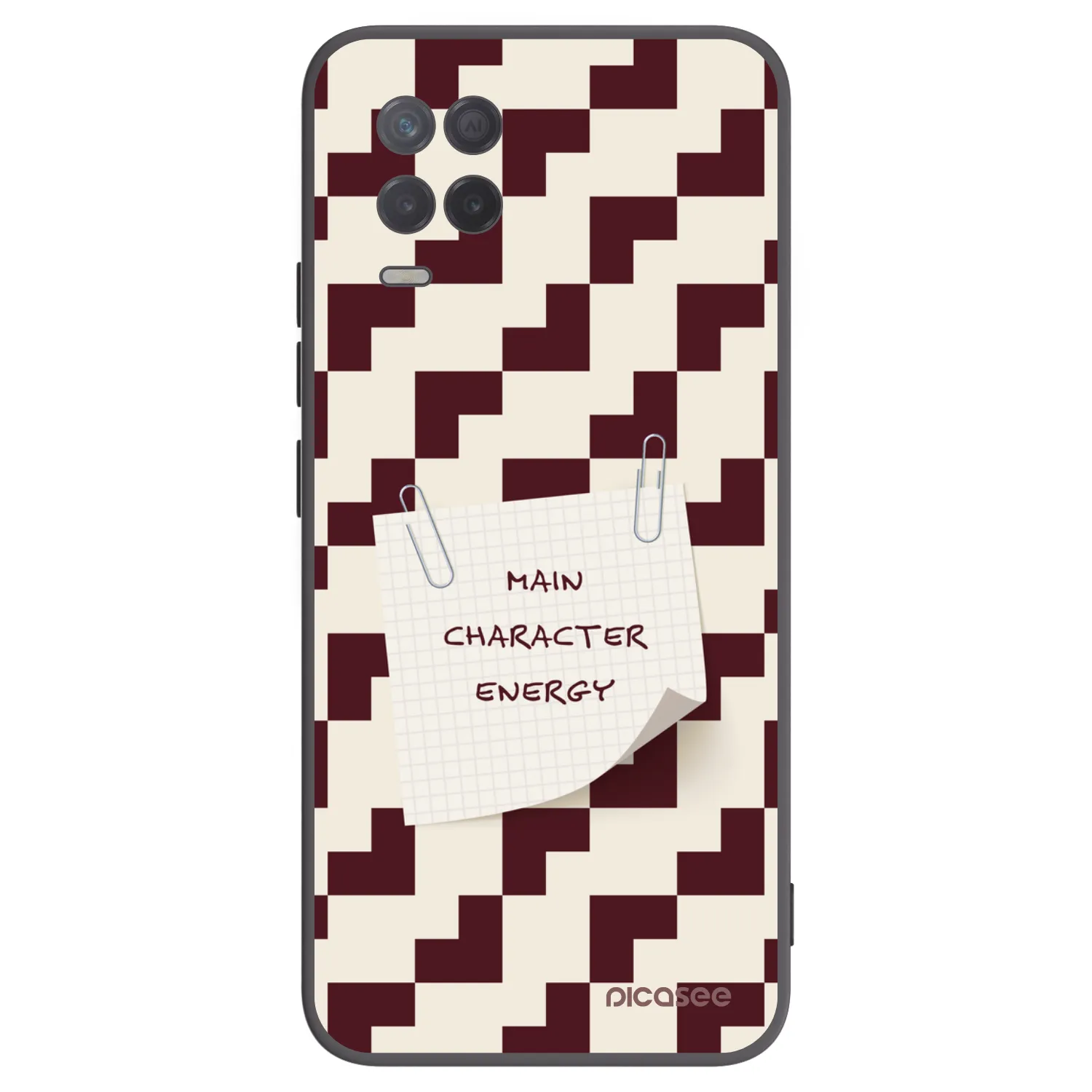 Picasee silikonowe czarne etui na Realme 8 5G - Lead Role