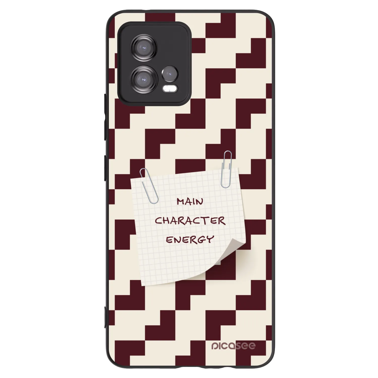 Picasee silikonowe czarne etui na Motorola Moto G72 - Lead Role