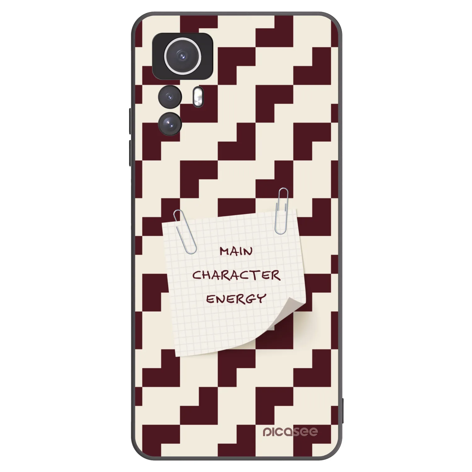 Picasee silikonowe czarne etui na Xiaomi Redmi Note 12S - Lead Role