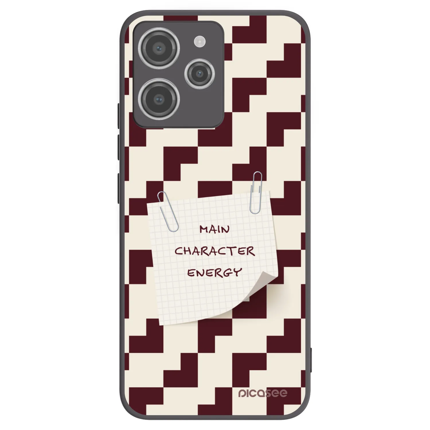 Picasee silikonowe czarne etui na Xiaomi Redmi 12 4G - Lead Role