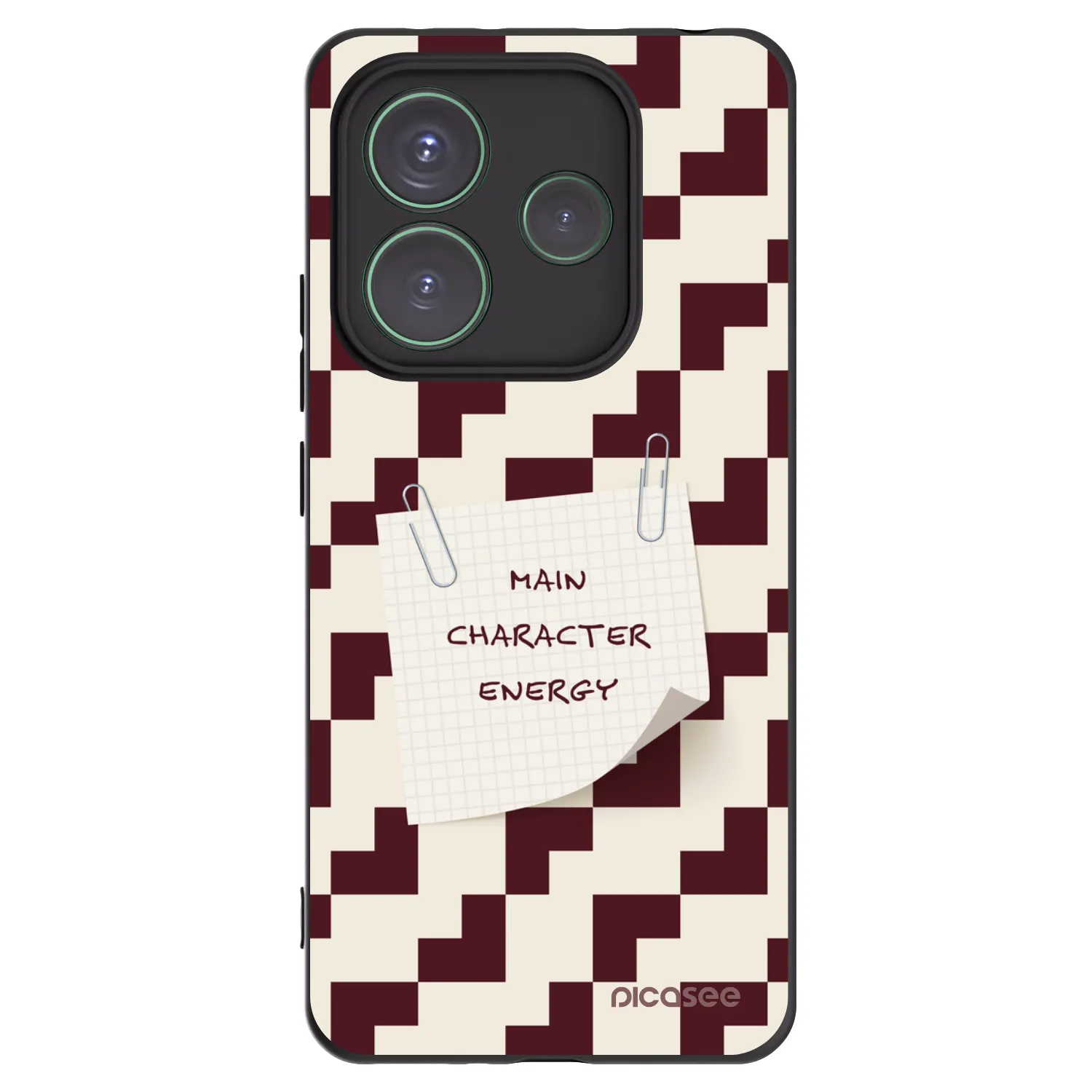 Picasee silikonowe czarne etui na Xiaomi Redmi Note 14 5G - Lead Role