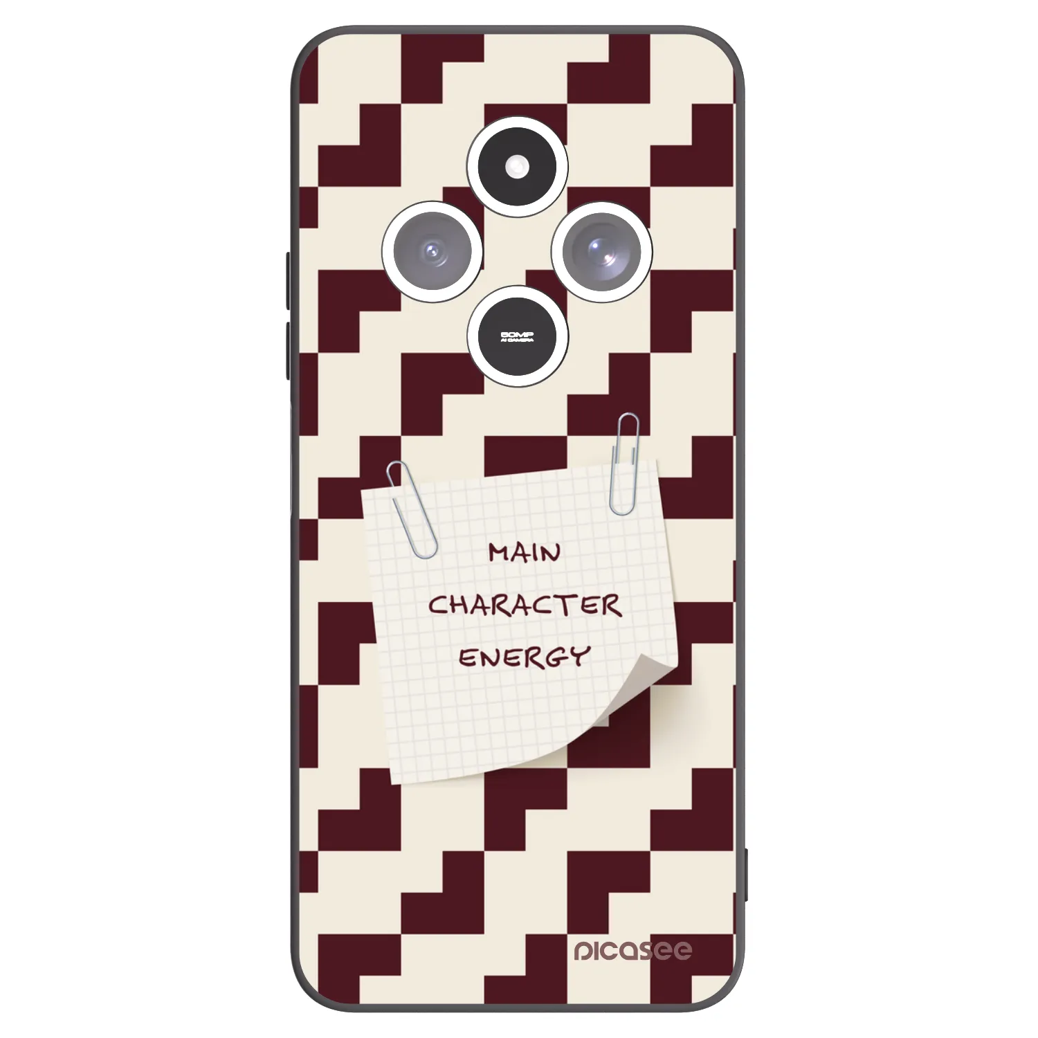 Picasee silikonowe czarne etui na Xiaomi Redmi 14C - Lead Role