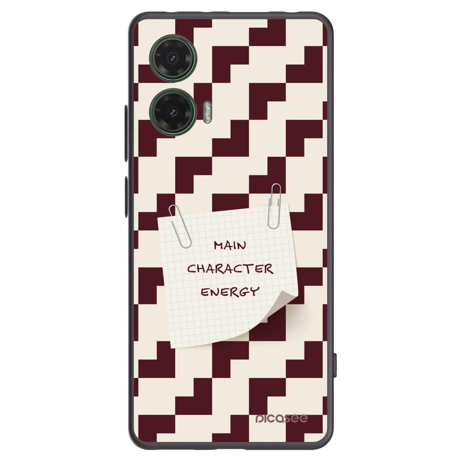 Picasee silikonowe czarne etui na Motorola Moto G35 5G - Lead Role