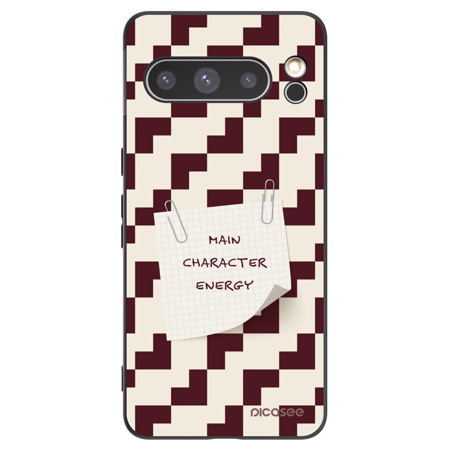 Picasee silikonowe czarne etui na Google Pixel 8 Pro - Lead Role
