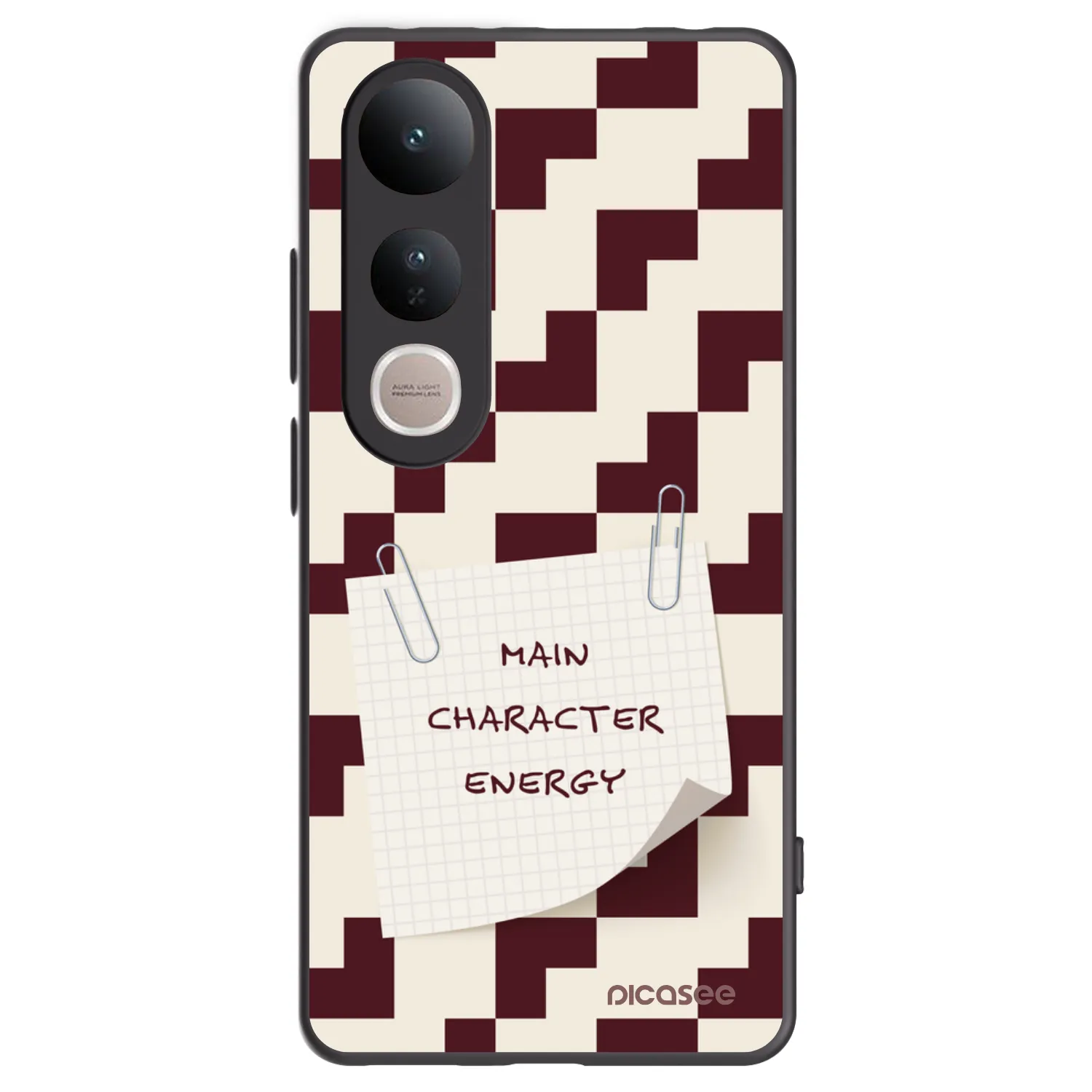 Picasee silikonowe czarne etui na Vivo V50 Lite 5G - Lead Role