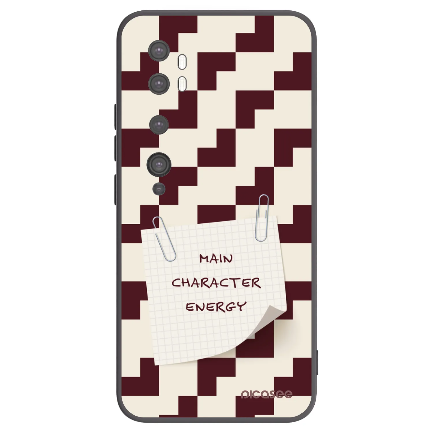Picasee silikonowe czarne etui na Xiaomi Mi Note 10 (Pro) - Lead Role