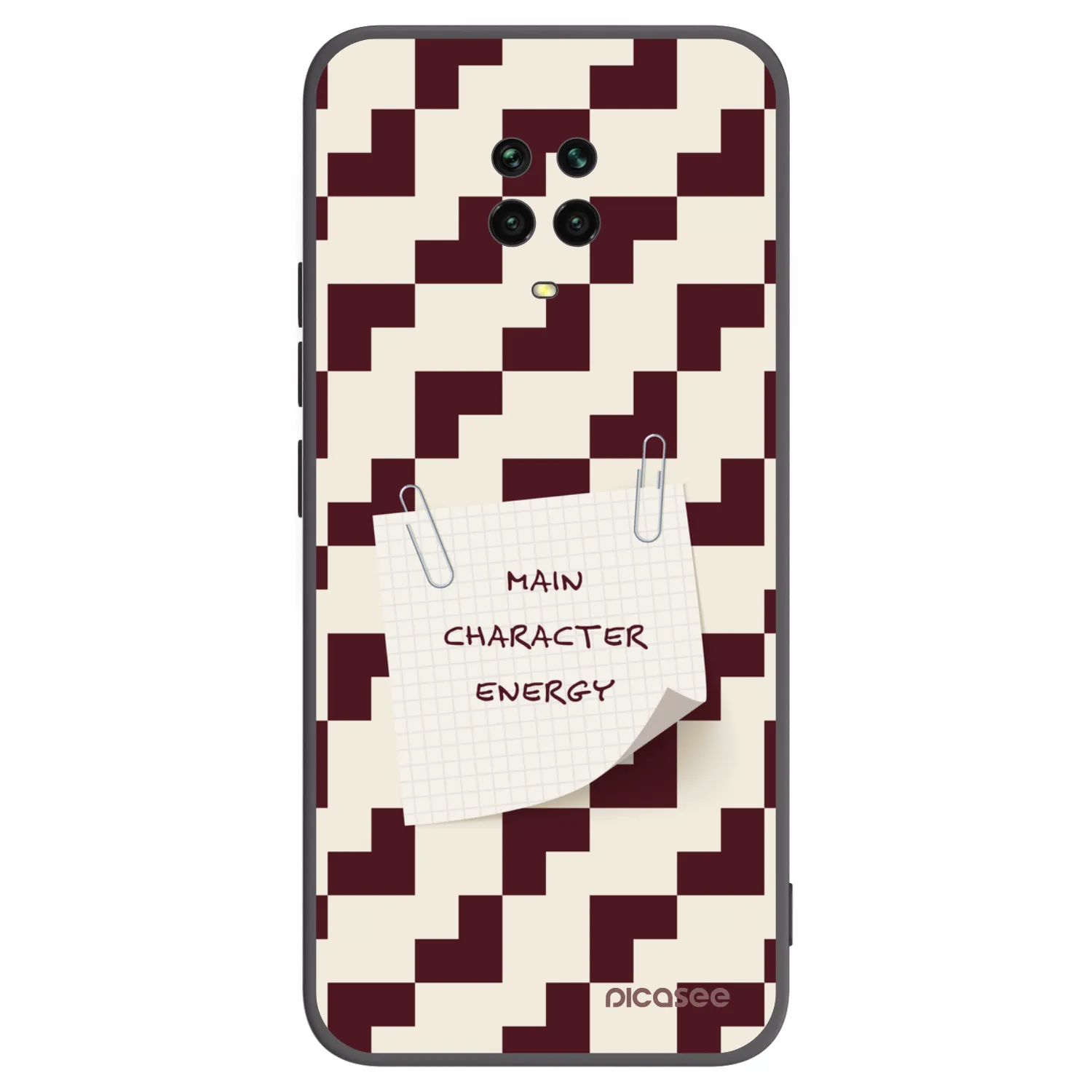 Picasee silikonowe czarne etui na Xiaomi Redmi Note 9S - Lead Role