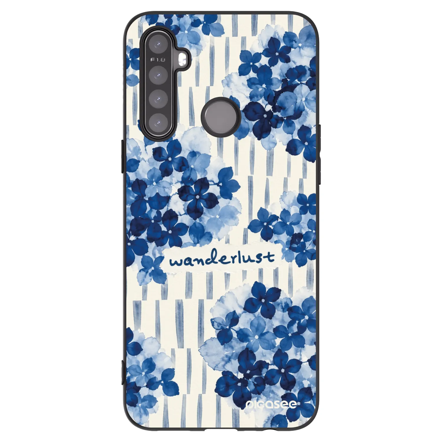 Picasee silikonowe czarne etui na Realme 6i - Azorea