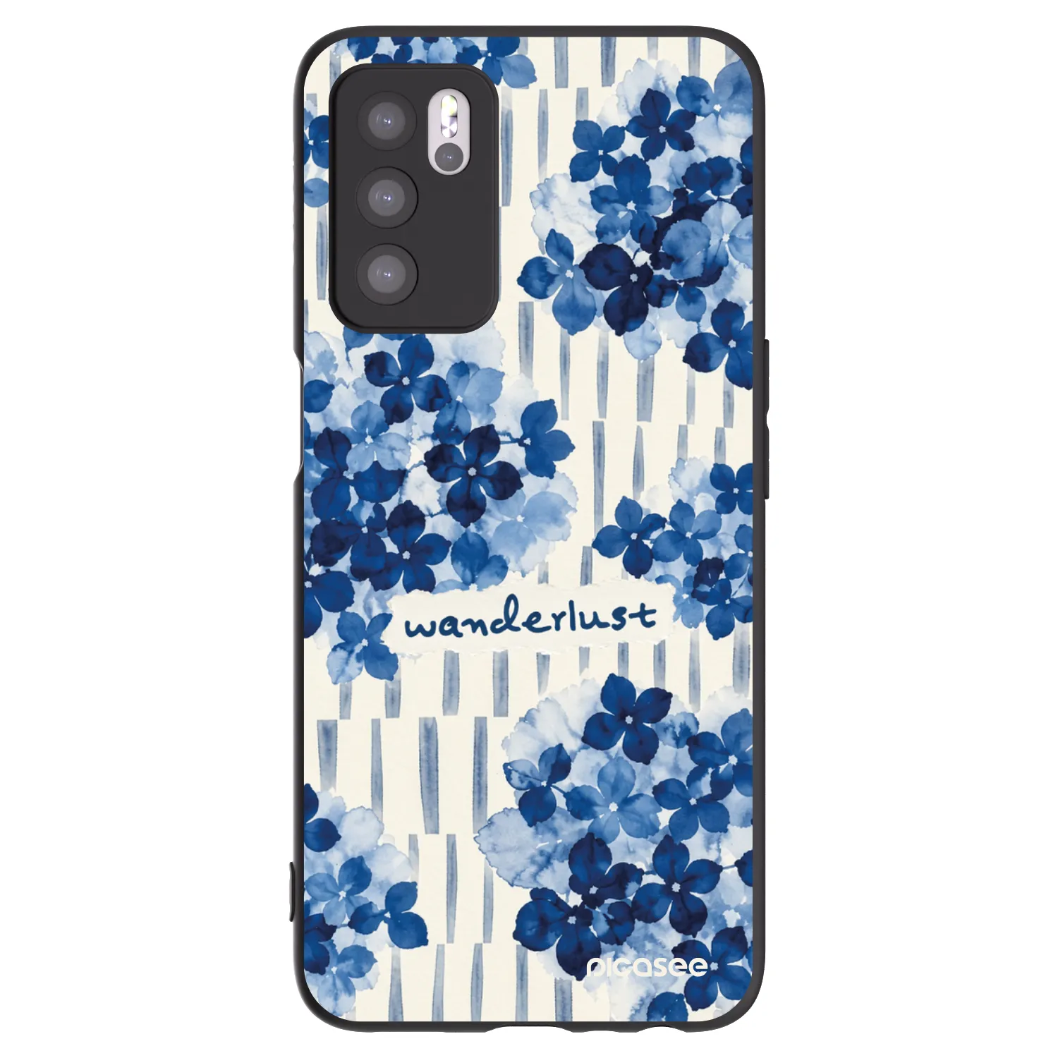 Picasee silikonowe czarne etui na OPPO A16 - Azorea