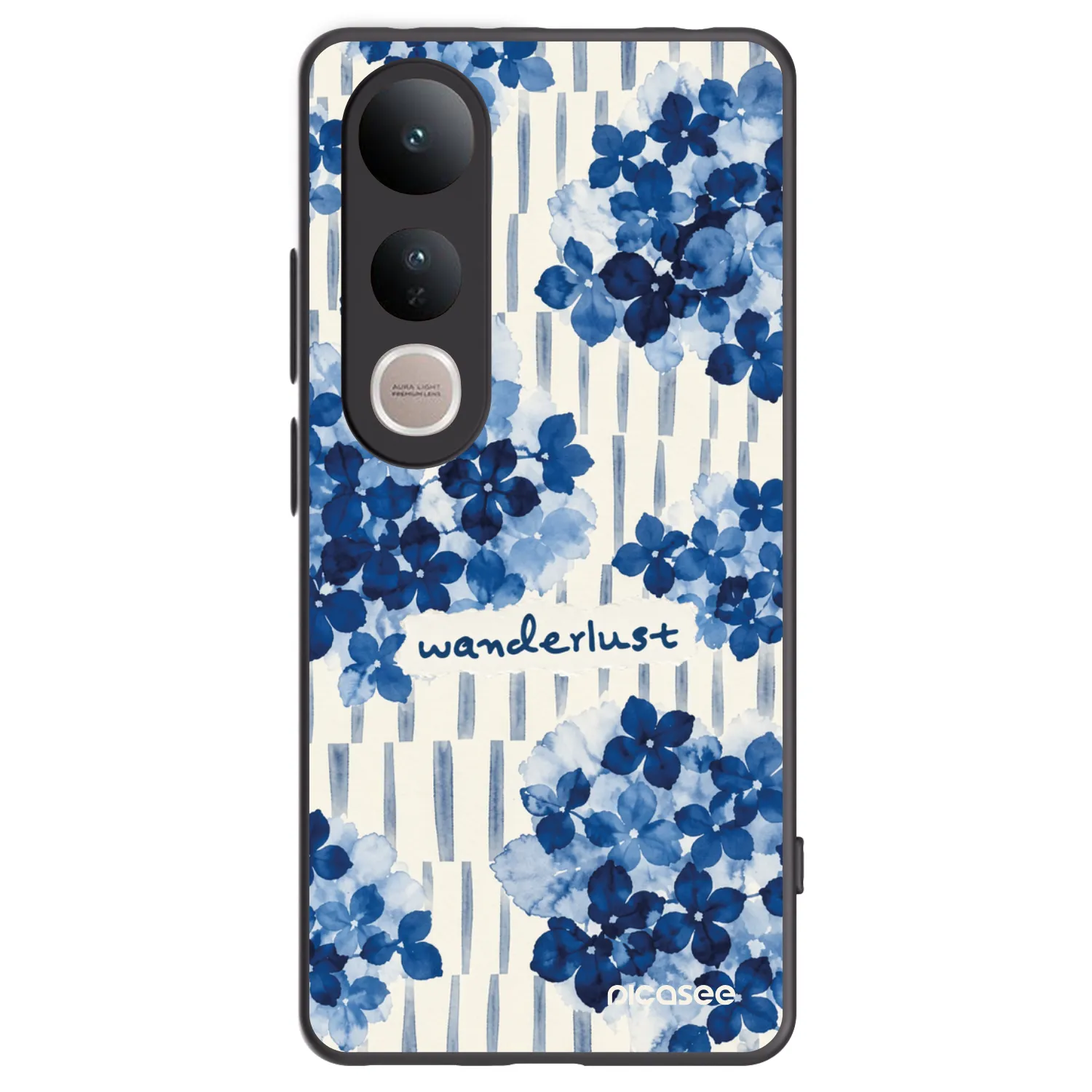 Picasee silikonowe czarne etui na Vivo V50 Lite 5G - Azorea