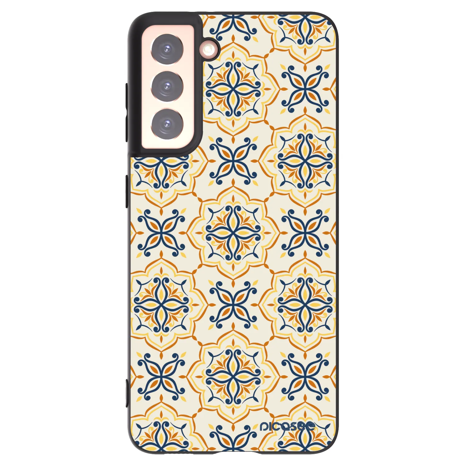 Picasee silikonowe czarne etui na Samsung Galaxy S21 5G G991B - Majolica