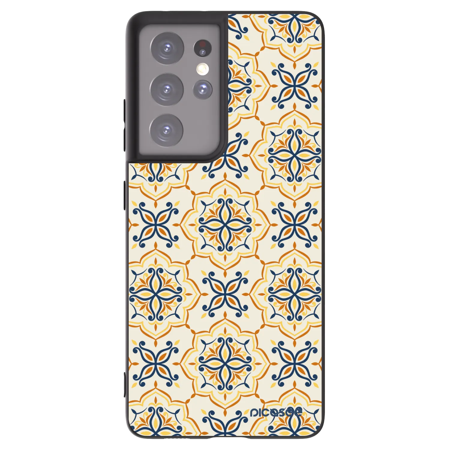 Picasee silikonowe czarne etui na Samsung Galaxy S21 Ultra 5G G998B - Majolica