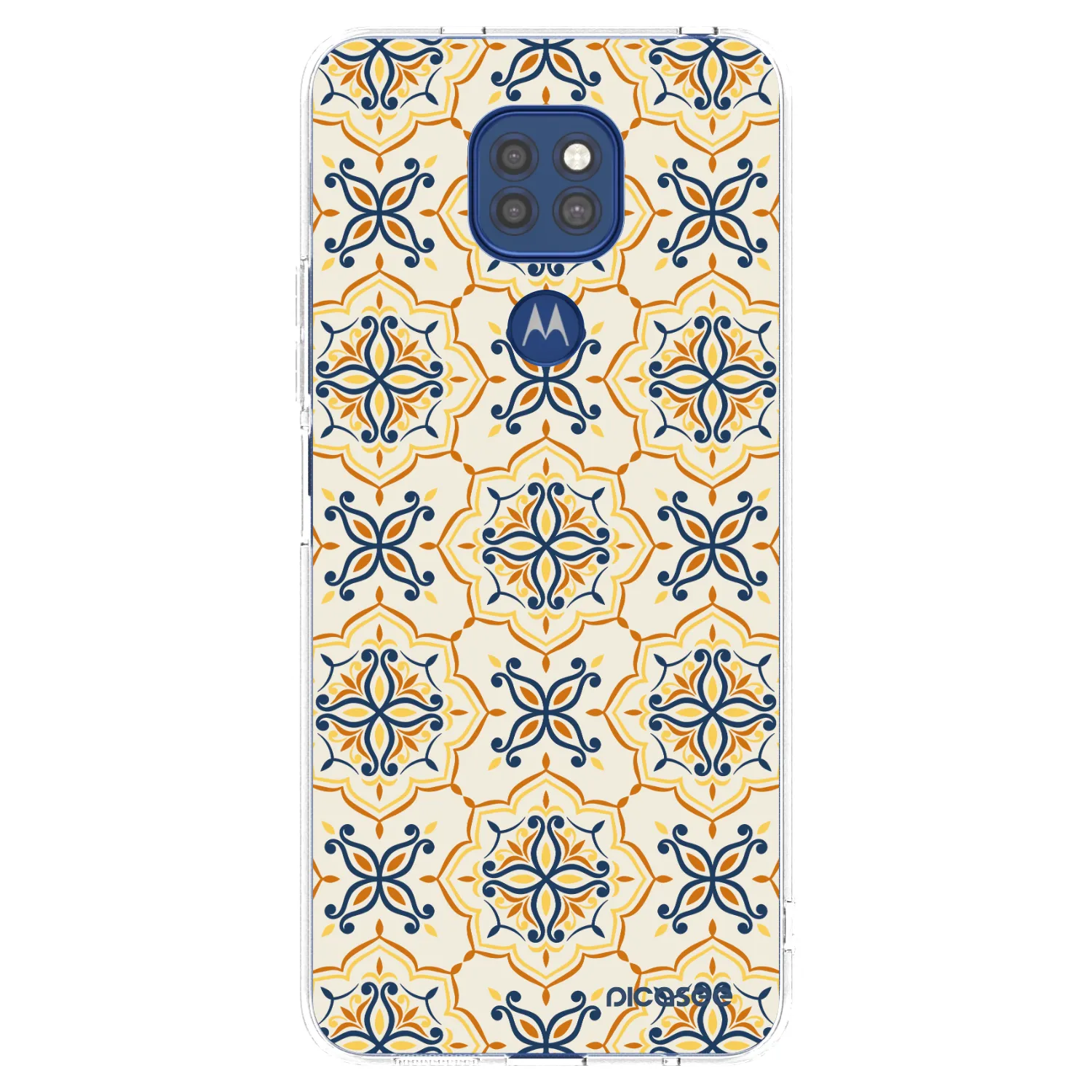 Picasee silikonowe przeźroczyste etui na Motorola Moto G9 Play - Majolica