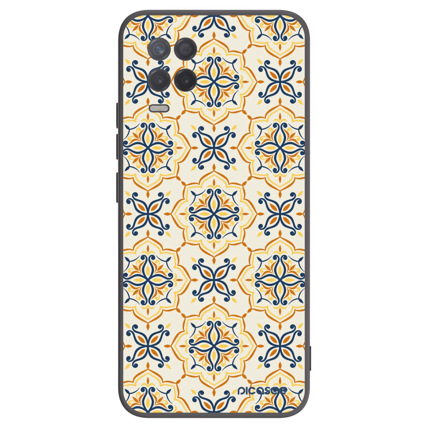 Picasee silikonowe czarne etui na Realme 8 5G - Majolica