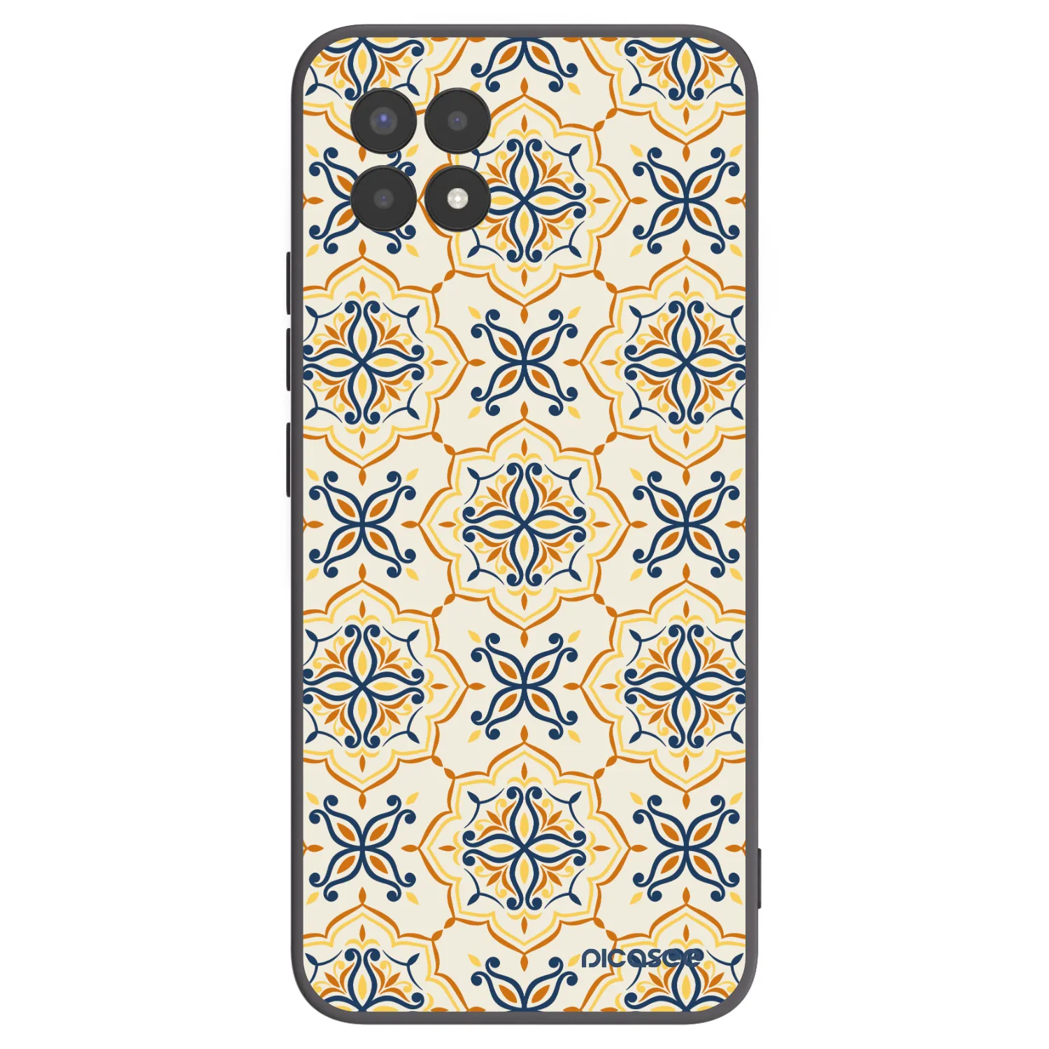 Picasee silikonowe czarne etui na Realme 8i - Majolica