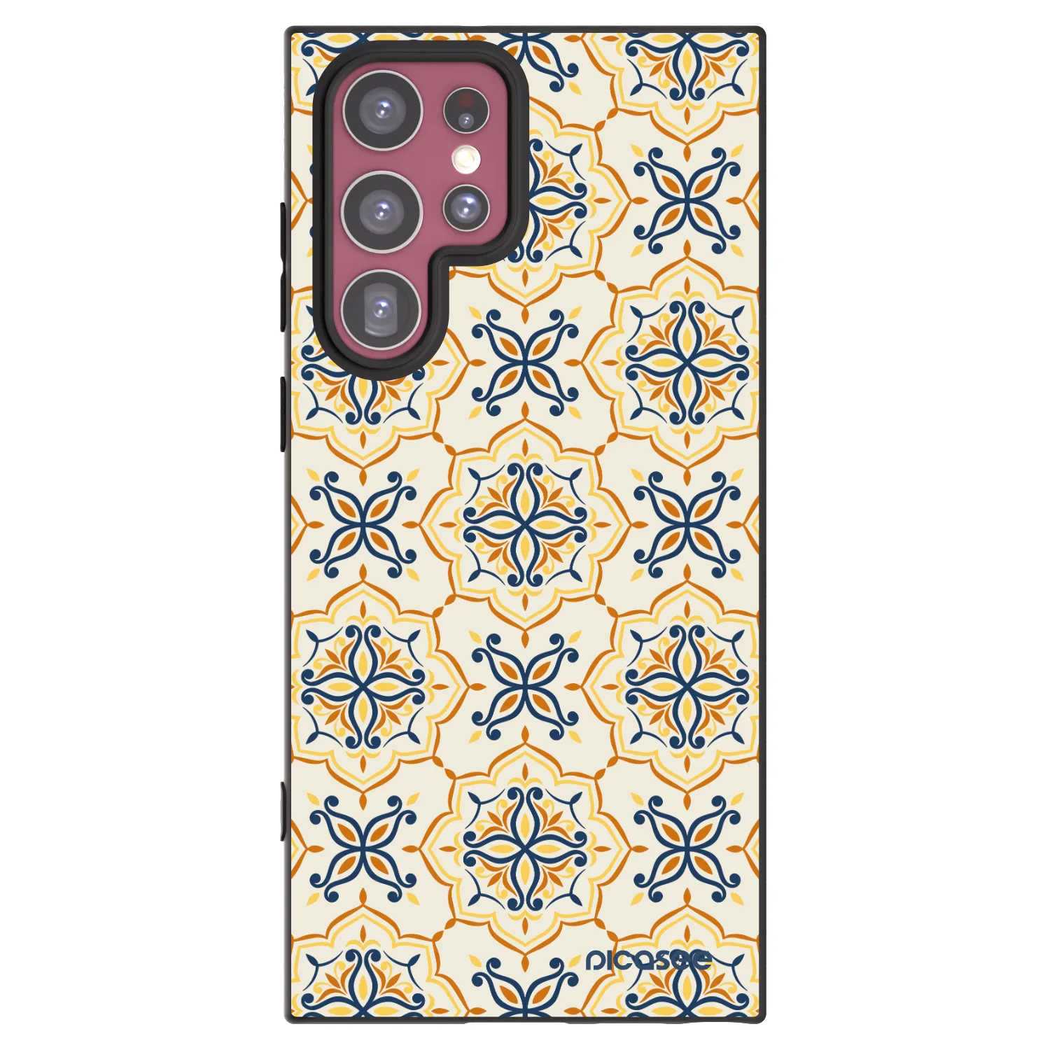 Picasee silikonowe czarne etui na Samsung Galaxy S22 Ultra 5G - Majolica