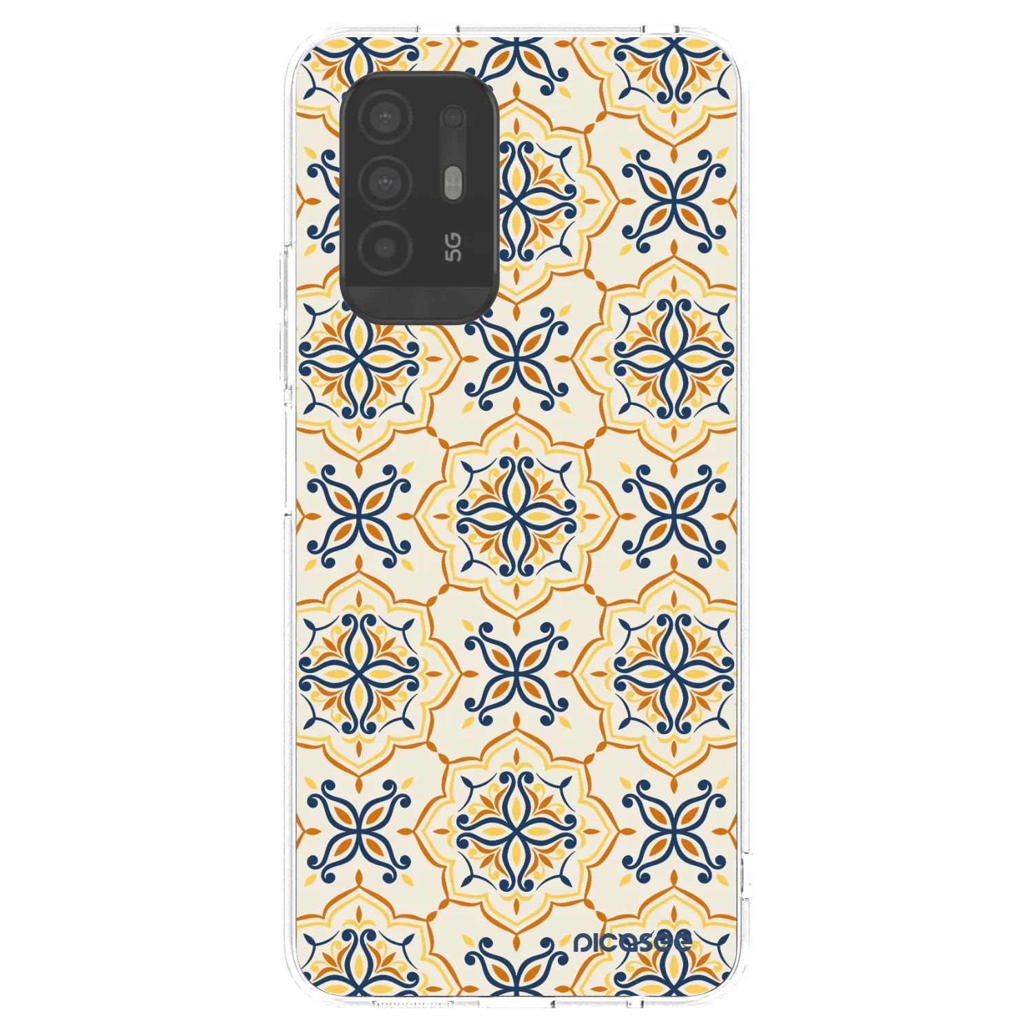 Picasee silikonowe przeźroczyste etui na OPPO A94 5G - Majolica