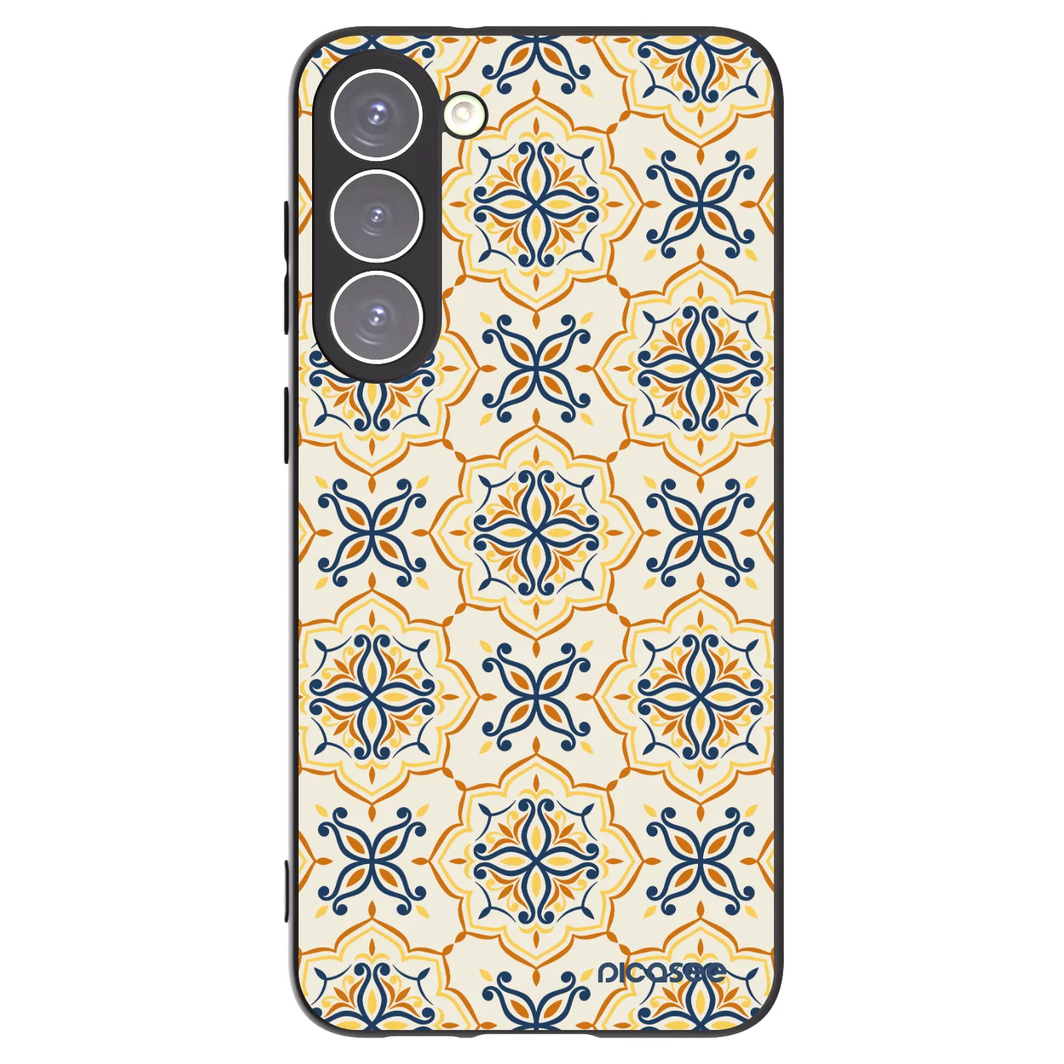 Picasee silikonowe czarne etui na Samsung Galaxy S23+ 5G - Majolica