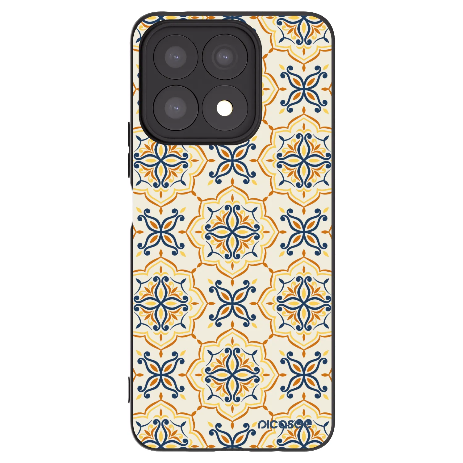 Picasee silikonowe czarne etui na Honor X8a - Majolica