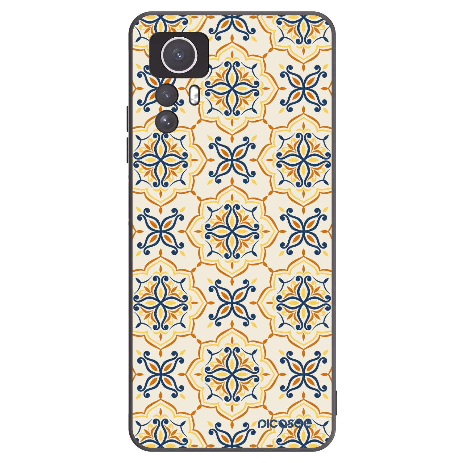 Picasee silikonowe czarne etui na Xiaomi Redmi Note 12S - Majolica