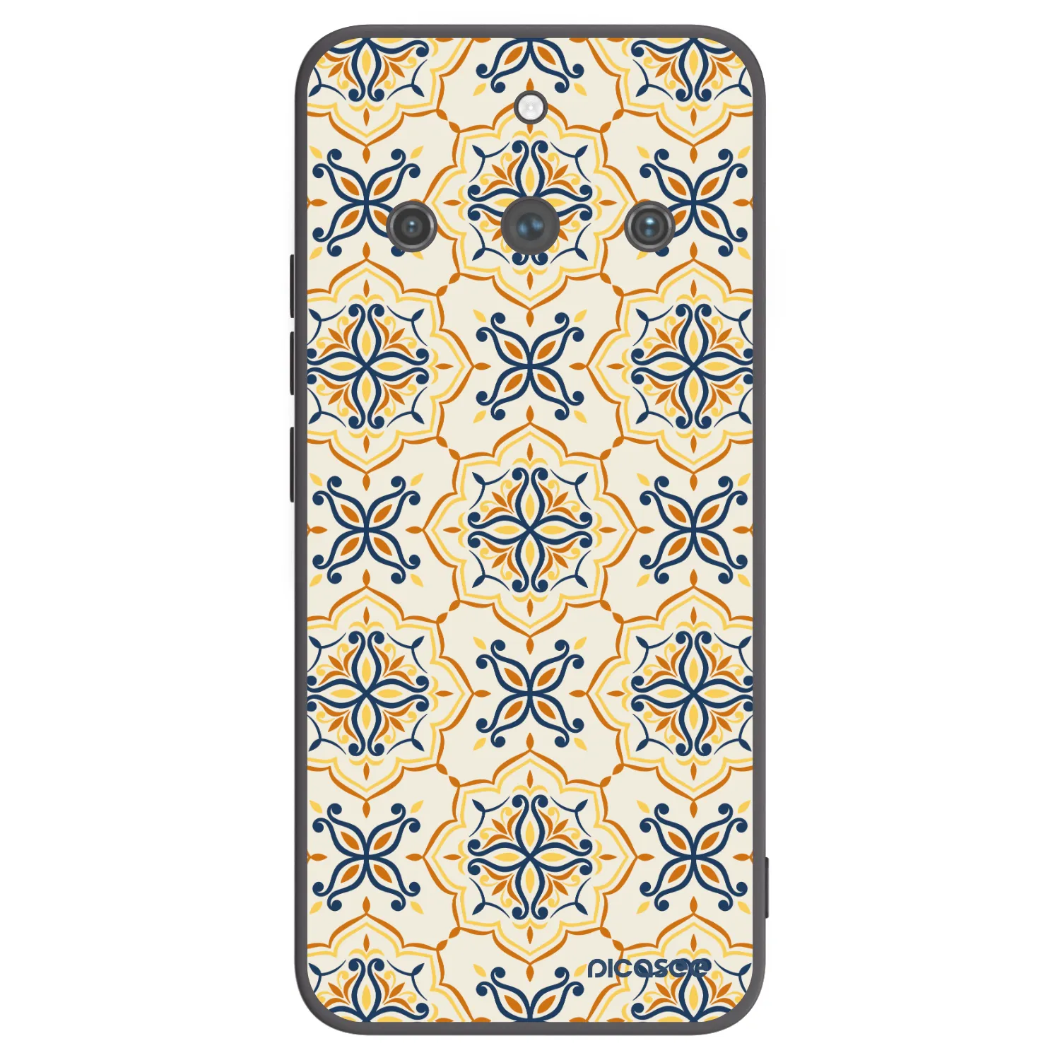 Picasee silikonowe czarne etui na Realme 11 Pro+ - Majolica