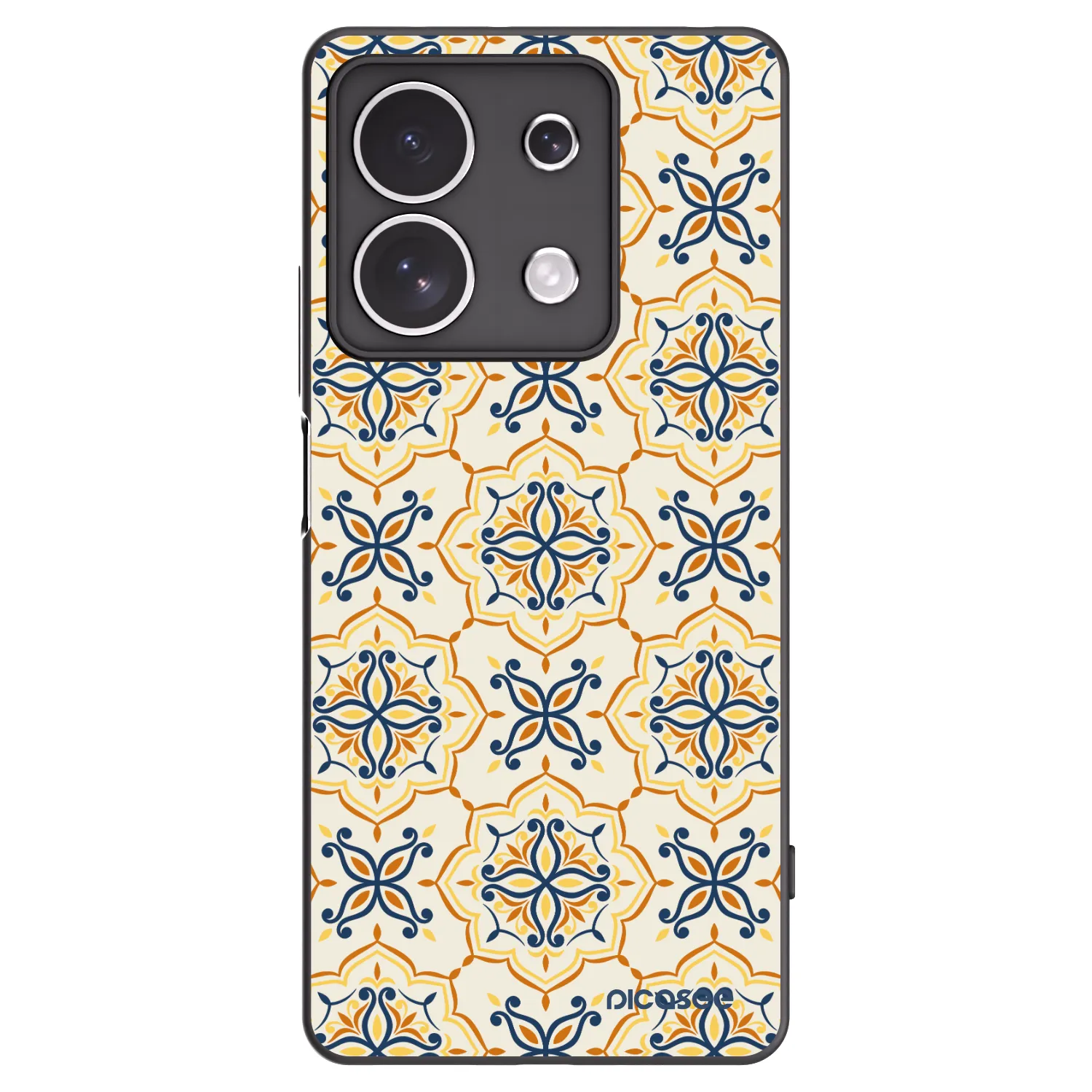 Picasee silikonowe czarne etui na Xiaomi Redmi Note 13 4G - Majolica