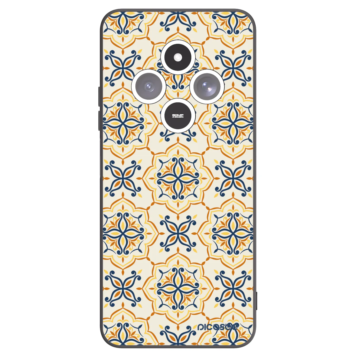 Picasee silikonowe czarne etui na Xiaomi Redmi 14C - Majolica