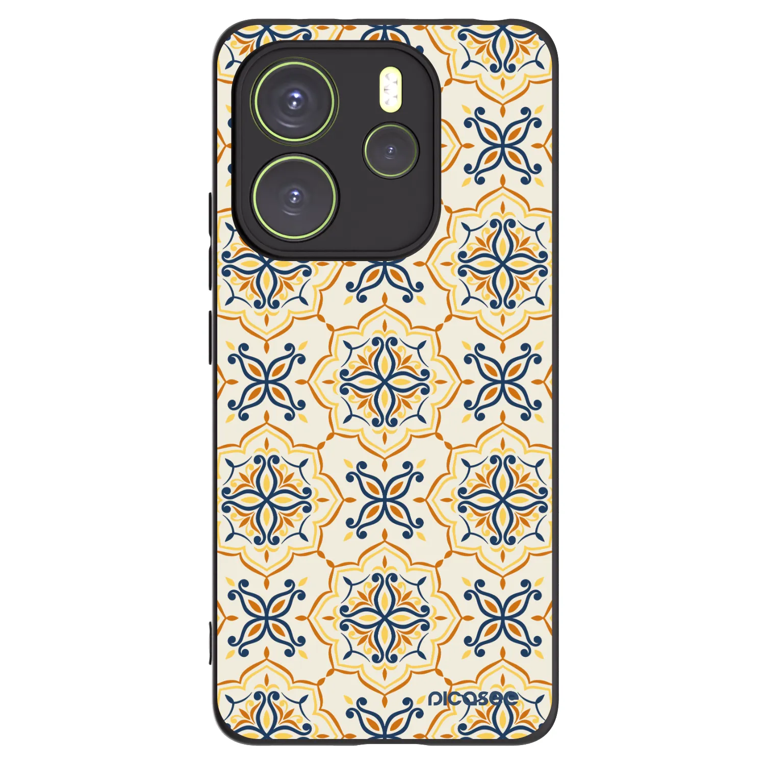 Picasee silikonowe czarne etui na Xiaomi Redmi Note 14 4G - Majolica
