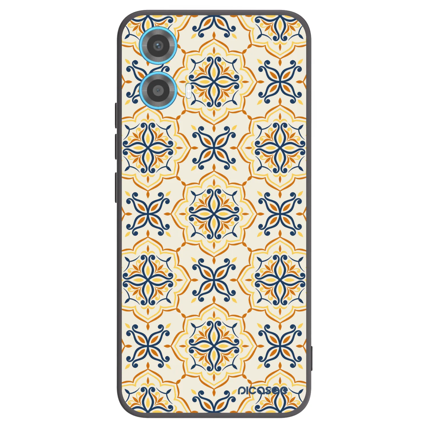 Picasee silikonowe czarne etui na Motorola Moto G34 5G - Majolica