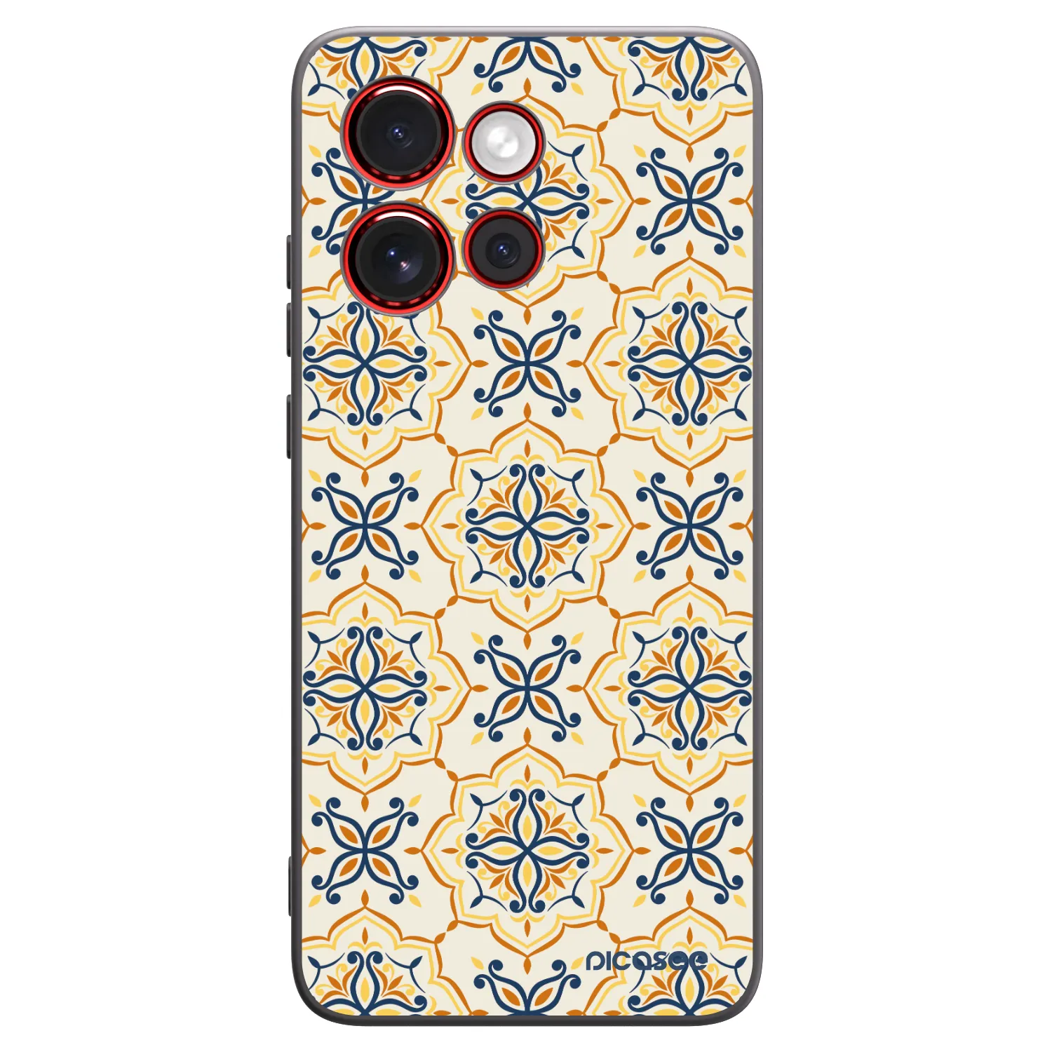 Picasee silikonowe czarne etui na Motorola Edge 60 Neo 5G - Majolica