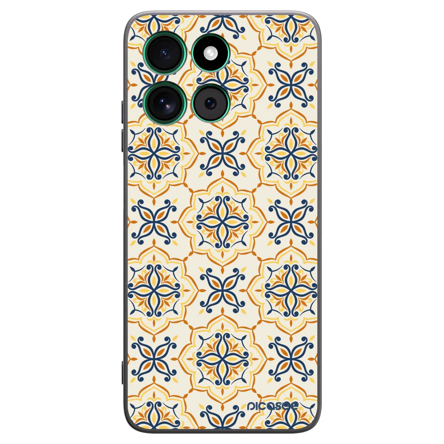 Picasee silikonowe czarne etui na Motorola Moto G57 Power - Majolica