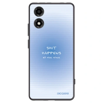 Picasee silikonowe czarne etui na Motorola Moto E14 - Oops Memo
