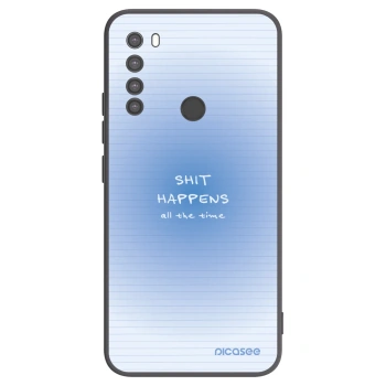 Picasee silikonowe czarne etui na Xiaomi Redmi Note 8 - Oops Memo