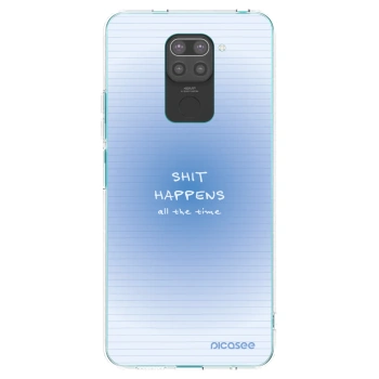 Picasee silikonowe czarne etui na Xiaomi Redmi Note 9 - Oops Memo