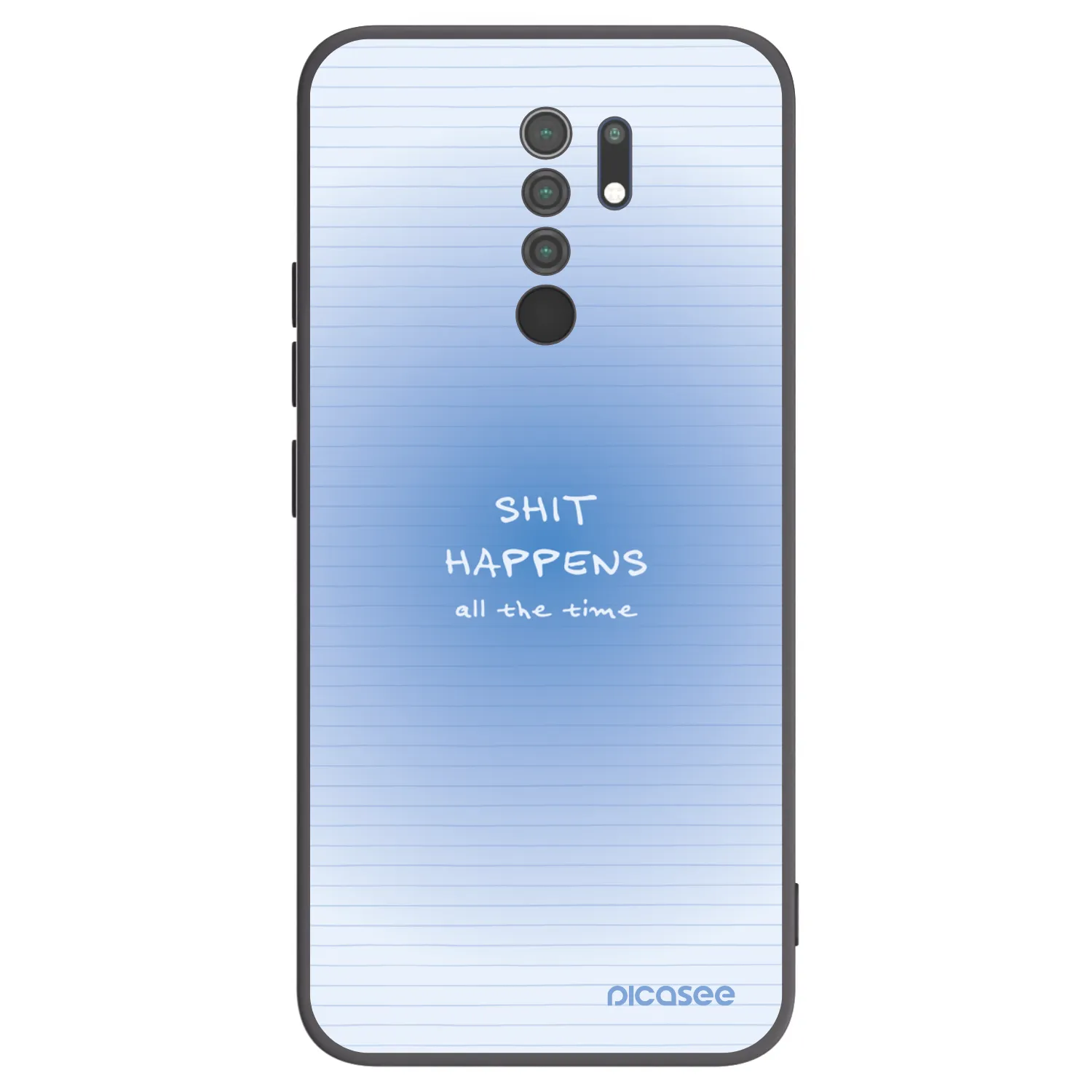 Picasee silikonowe czarne etui na Xiaomi Redmi 9 - Oops Memo