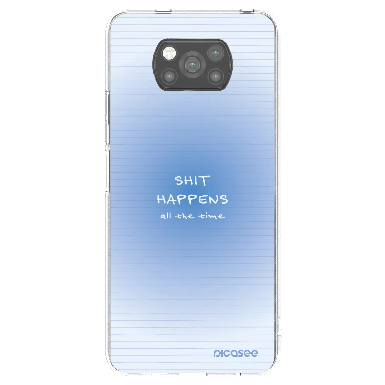 Picasee silikonowe czarne etui na Xiaomi Poco X3 - Oops Memo