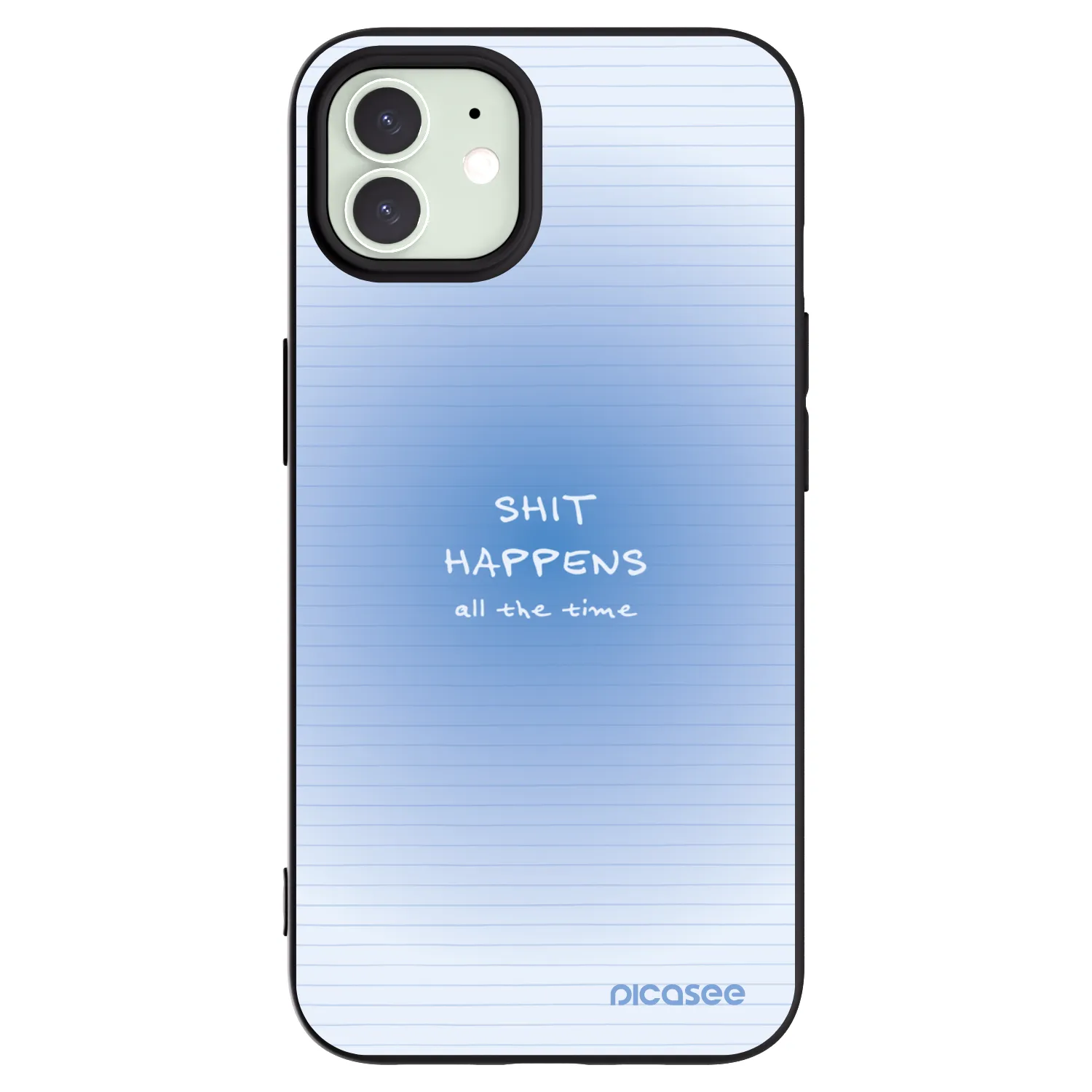 Picasee silikonowe czarne etui na Apple iPhone 12 - Oops Memo