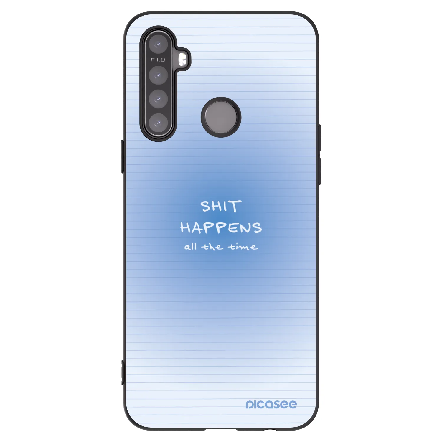 Picasee silikonowe czarne etui na Realme 5 - Oops Memo