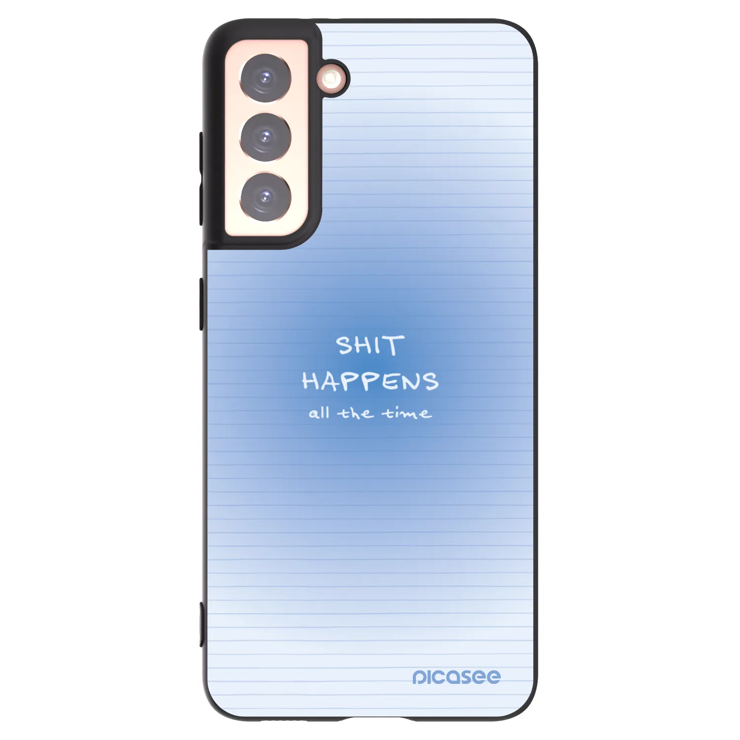 Picasee silikonowe czarne etui na Samsung Galaxy S21 5G G991B - Oops Memo