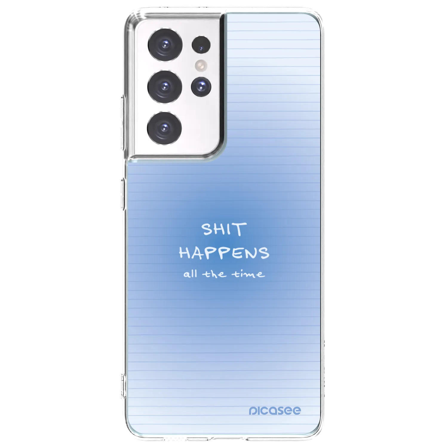 Picasee silikonowe przeźroczyste etui na Samsung Galaxy S21 Ultra 5G G998B - Oops Memo