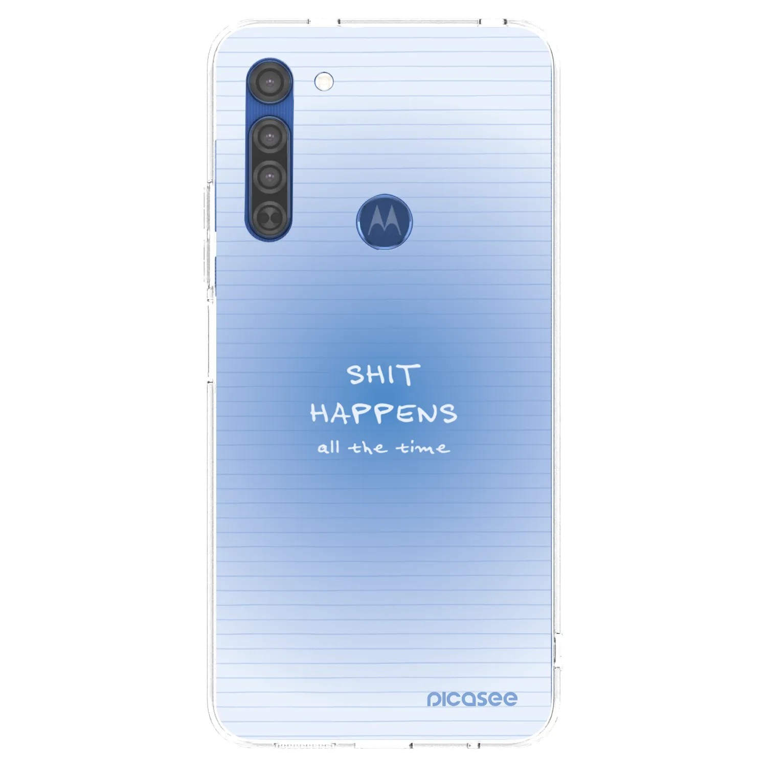 Picasee silikonowe przeźroczyste etui na Motorola Moto G8 - Oops Memo