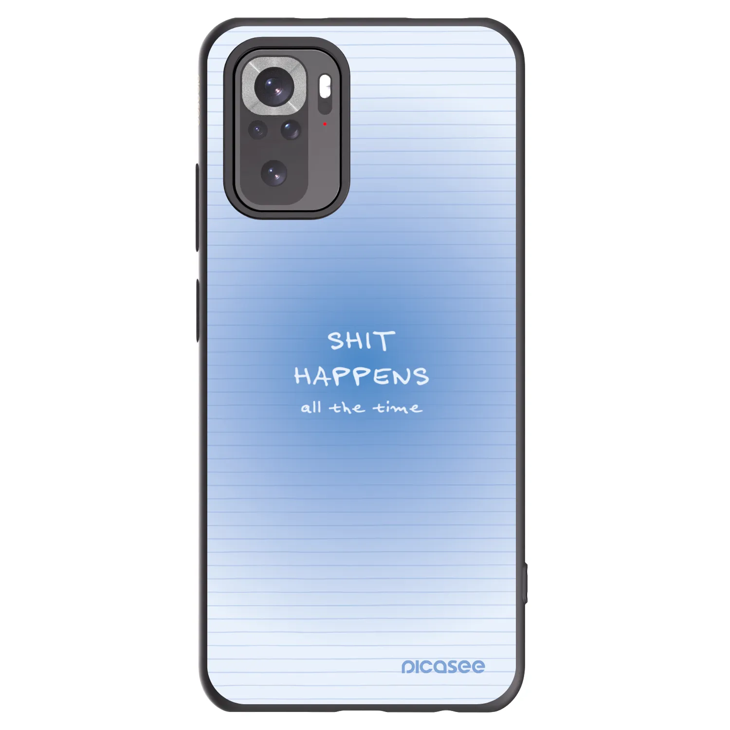 Picasee silikonowe czarne etui na Xiaomi Redmi Note 10 - Oops Memo