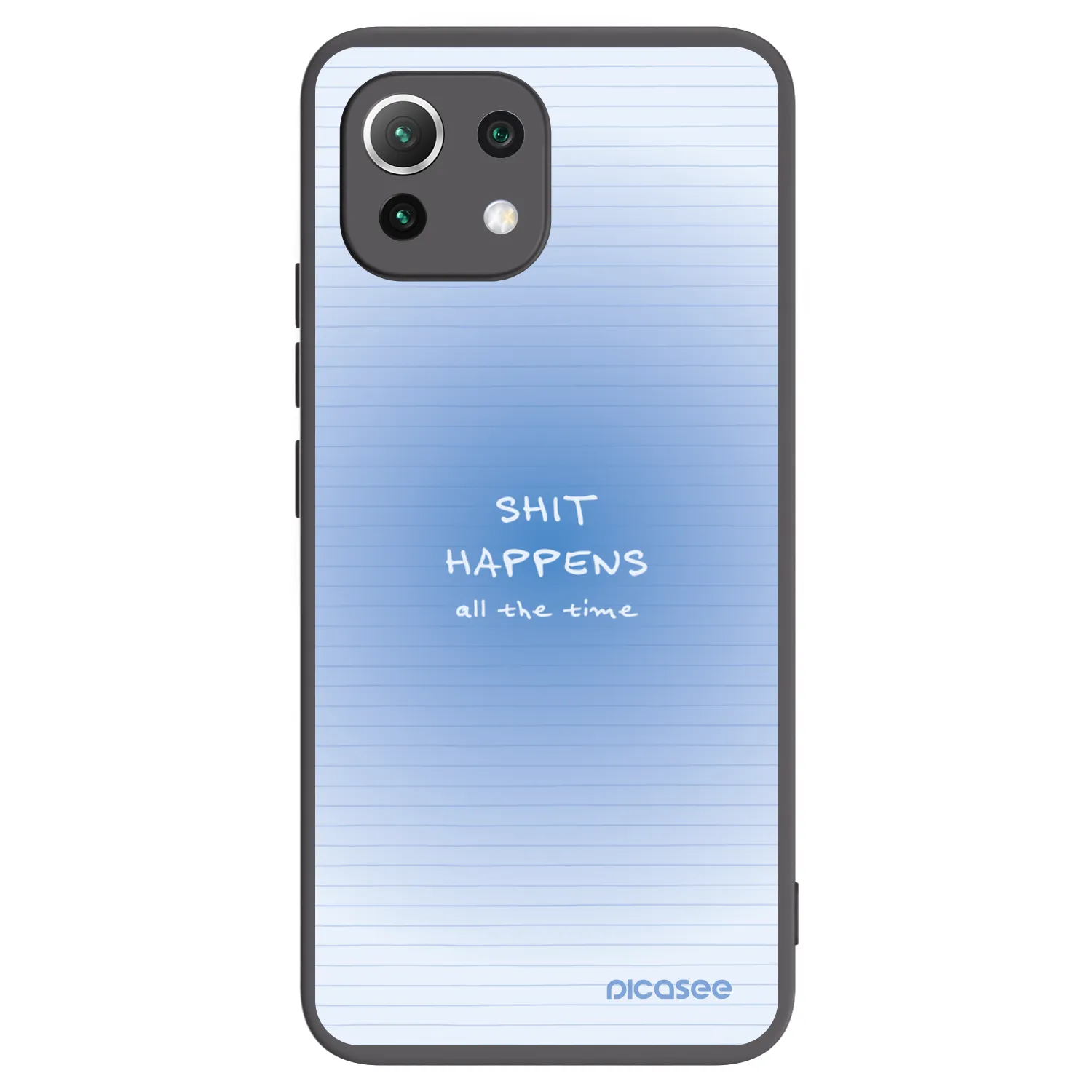 Picasee silikonowe czarne etui na Xiaomi Mi 11 Lite - Oops Memo