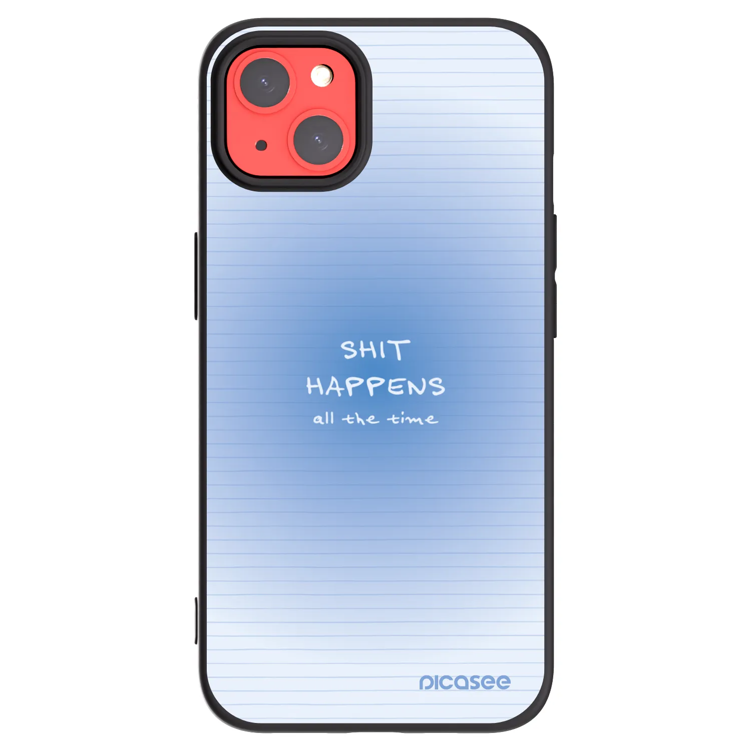Picasee silikonowe czarne etui na Apple iPhone 13 - Oops Memo