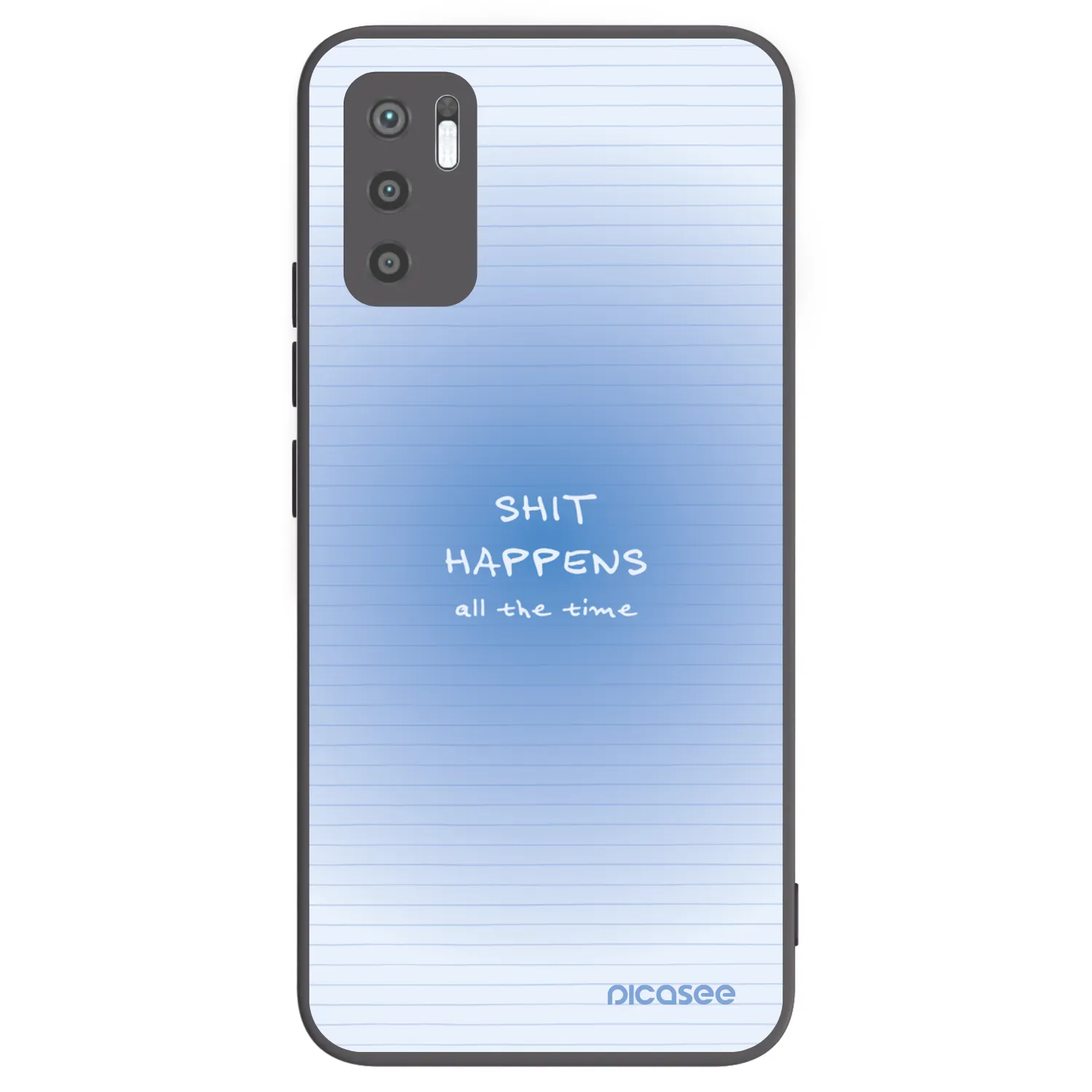 Picasee silikonowe czarne etui na Xiaomi Redmi Note 10 5G - Oops Memo