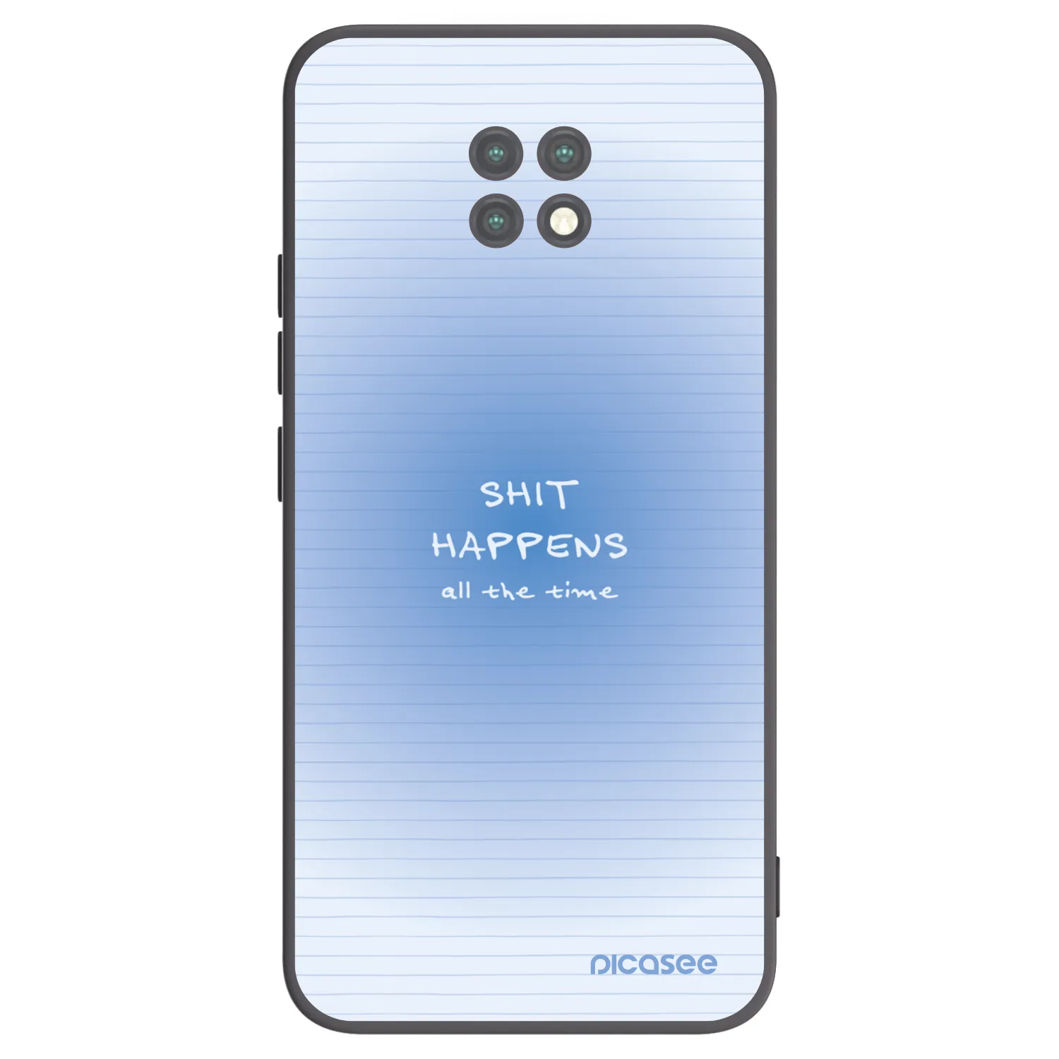 Picasee silikonowe czarne etui na Xiaomi Redmi Note 9T - Oops Memo